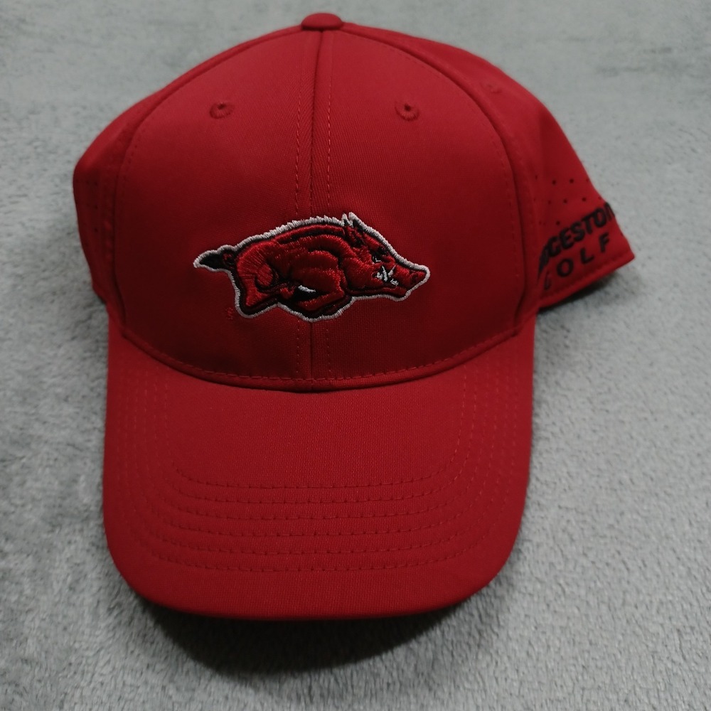 Arkansas Razorbacks Hat Mens‎ Red Golf Bridgestone NWT